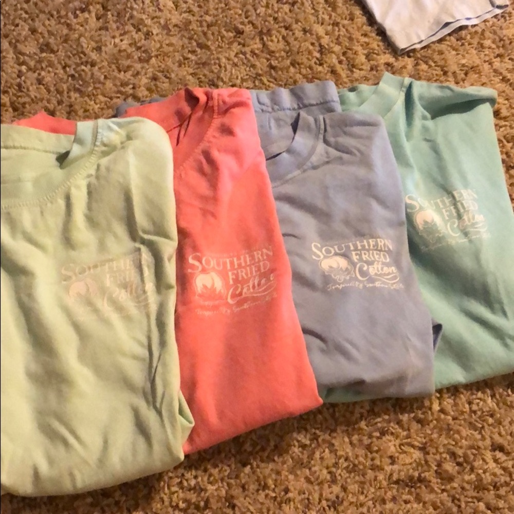 Southern fried cotton tshirts youth medium for all